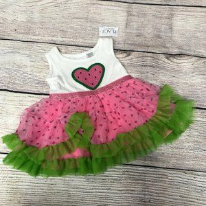 Childrens Place Baby Girl Watermelon Dress Sz 6-9M